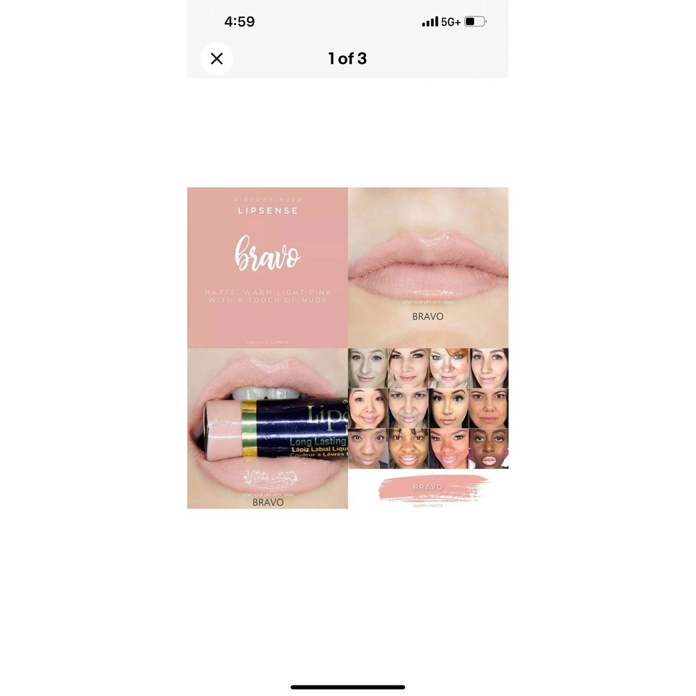 LipSense Bravo Long Lasting Liquid Lip Color Full‎ Size New & Sealed